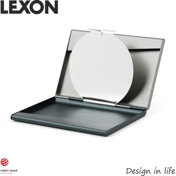 Lexon Design Fine visitekaarthouder Met Spiegel - Bleu - LD128B