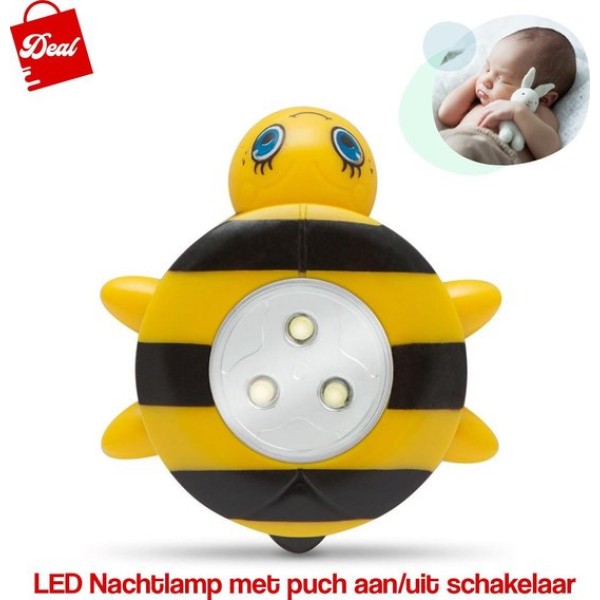 Deal LED Nachtlamp Met Push Aan & Uit Schakelaar - lieveheersbeestje