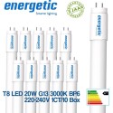 Energetic 1200mm T8 LEDtube 20W Warm White - 10 x Multipack