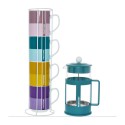 Pantone Multicolor Set Van Meerkleurige Mokken & French Press 380 ml