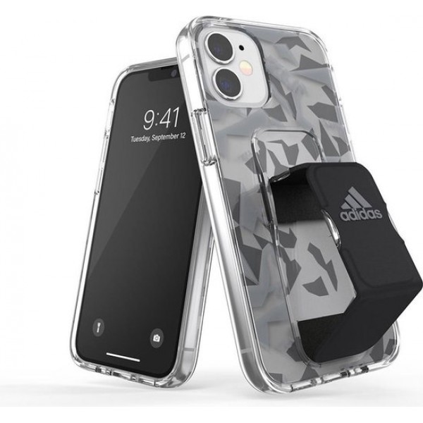 Adidas IPhone 12 Mini Clear Grip Case Smartphone Hoesje - Grijs