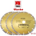 N&N Tools Turbo Diamantdoorslijpschijf Professional Multi Pack - 3 x 125 mm | Wet & Dry