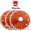 N&N Tools Turbo Diamantdoorslijpschijf Professional Multi Pack - 3 x 115 mm | Wet & Dry