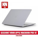 N&N Hardcover Case Geschikt voor Apple Macbook Pro 15'' - Doorzichtig Wit 