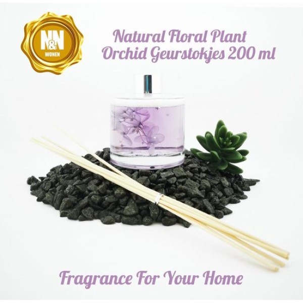 N&N Wonen Natural Floral Plant Orchid Geurstokjes - 200 ml